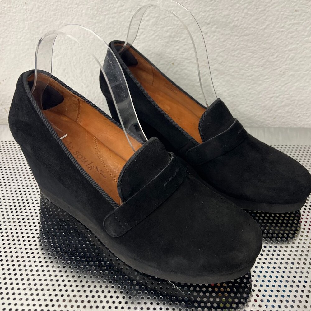 Gentle Souls Up at Dawn Womens Black Wedge Loafers‎ Loafers Size 9M - Picture 6 of 9
